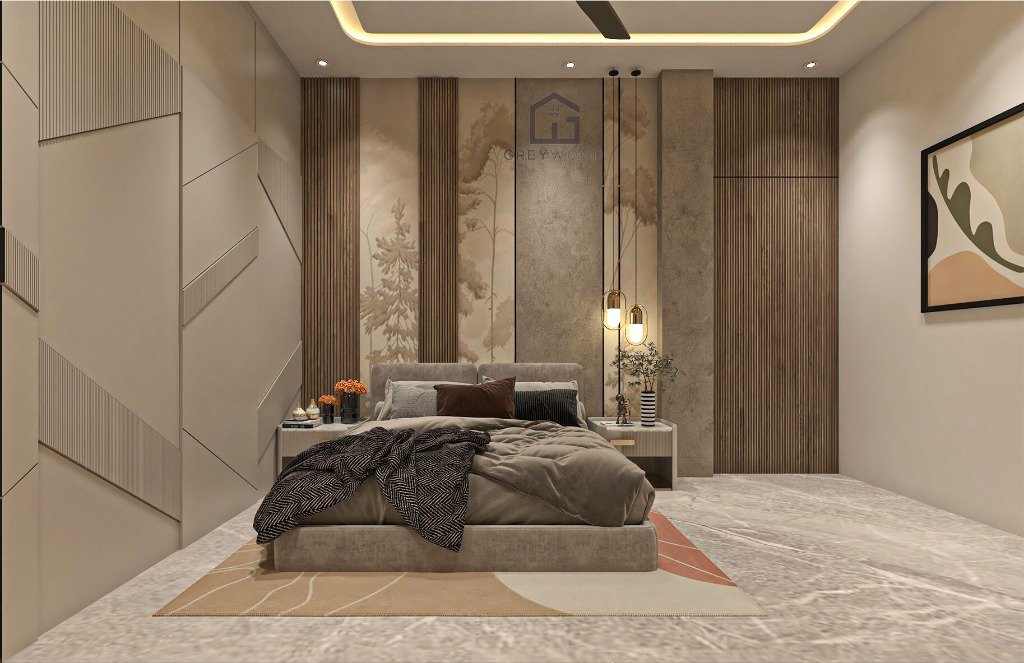 Modern Bedroom Interior Workspace Design in Agra
