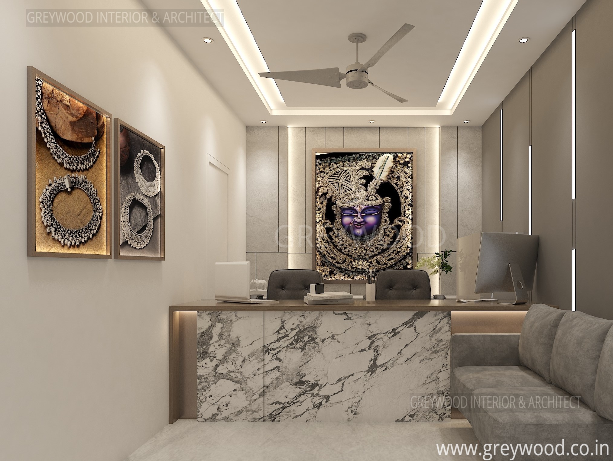 office interior with luxury look